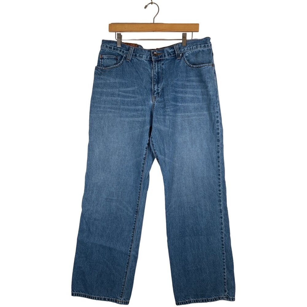 Timberland Mens Size 36 x 32 Blue Denim Jean Med Wash Rugged Outdoors Workwear